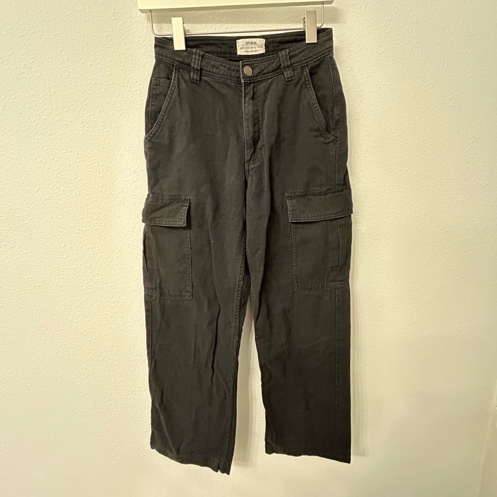 Black Cotton On cargo pants with pockets on both sides  #cargo